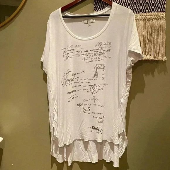 DIANE GILMAN PLUS PARIS GRAPHIC HIGH LOW TOP - Picture 5 of 8